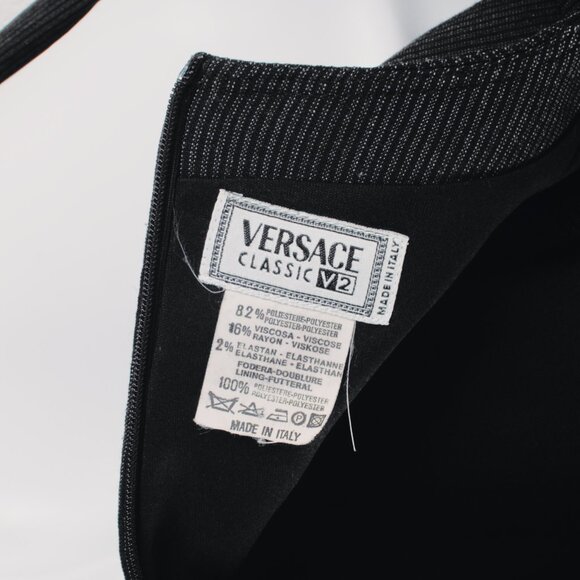 Vintage Y2k Versace Classic V2 Mod Mini Dress 90s Size 12 EUR 44 - Picture 10 of 11